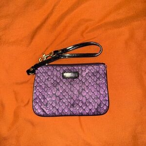 Coach Purple Snakeskin Wristlet